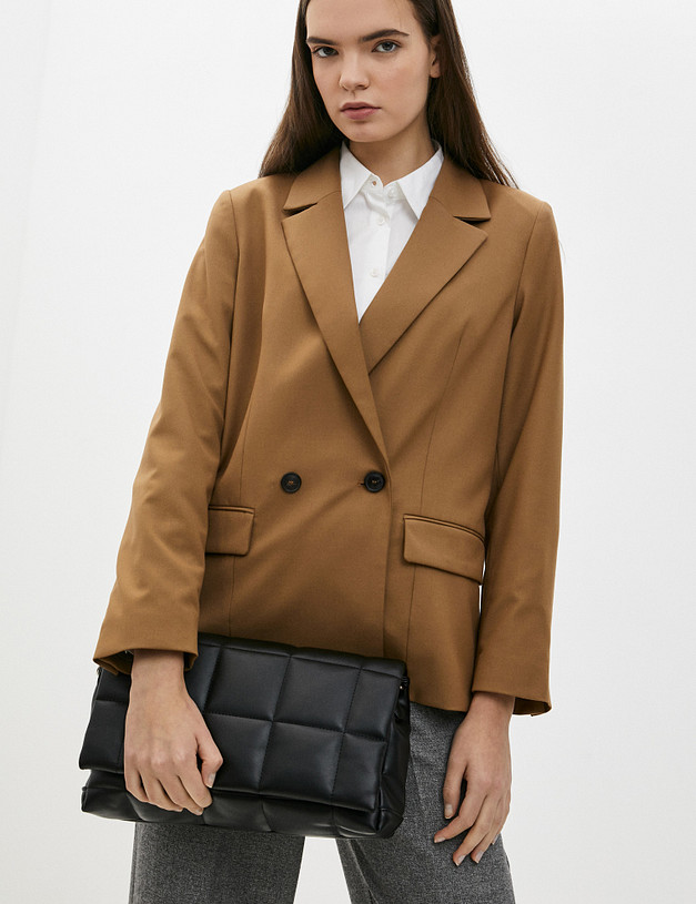 Черная женская стеганая сумка MASCOTTE 670-1213-602 | ракурс 4