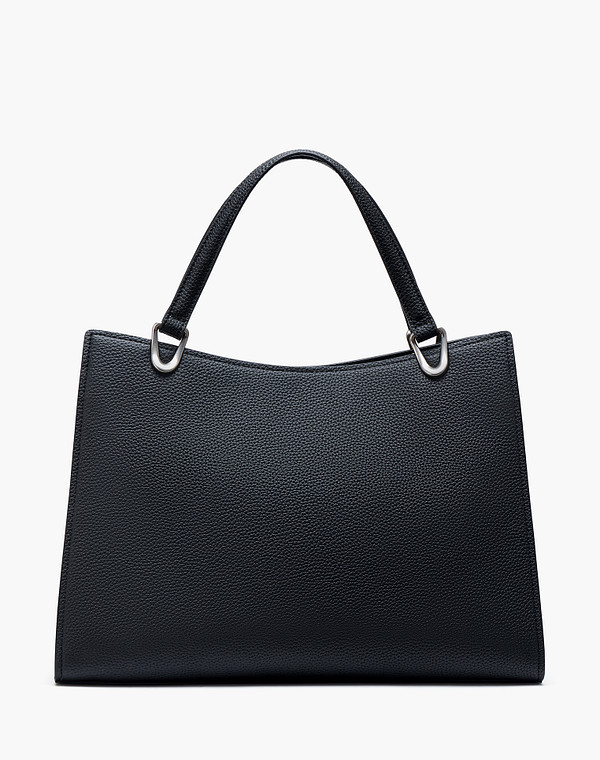 616-6106-602 Сумка женская кож.спилок-и.кожа/текстиль черн, M, Mascotte