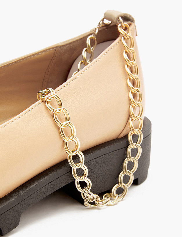 Бежевые женские туфли с декоративным браслетом MASCOTTE 233-4124211-0508 | ракурс 6