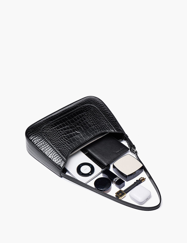 Черная женская сумка с тиснением  MASCOTTE 642-5204-602 | ракурс 6