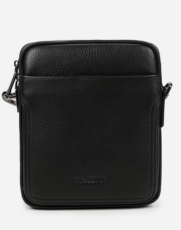 622-1118-102 Сумка мужская нат.кожа/текстиль черн, S, Mascotte