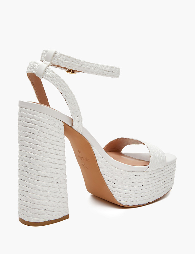 Белые женские босоножки MASCOTTE 125-410111-0201 | ракурс 4 Белые женские босоножки MASCOTTE 125-410111-0201 | ракурс 4