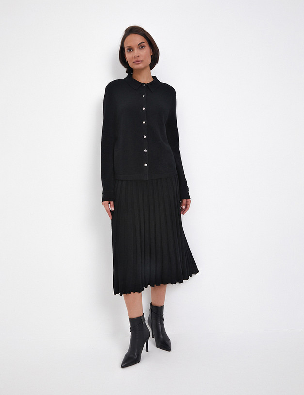 Черный женский кардиган из шерсти MASCOTTE 852-4224-502 | ракурс 5