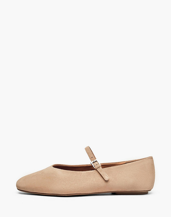 126-616311-0608 Туфли женские велюр/нат.кожа беж, Mascotte