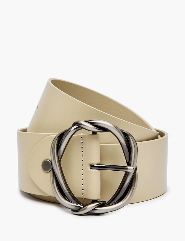 Молочный женский ремень MASCOTTE 703-3105-108 | ракурс 2