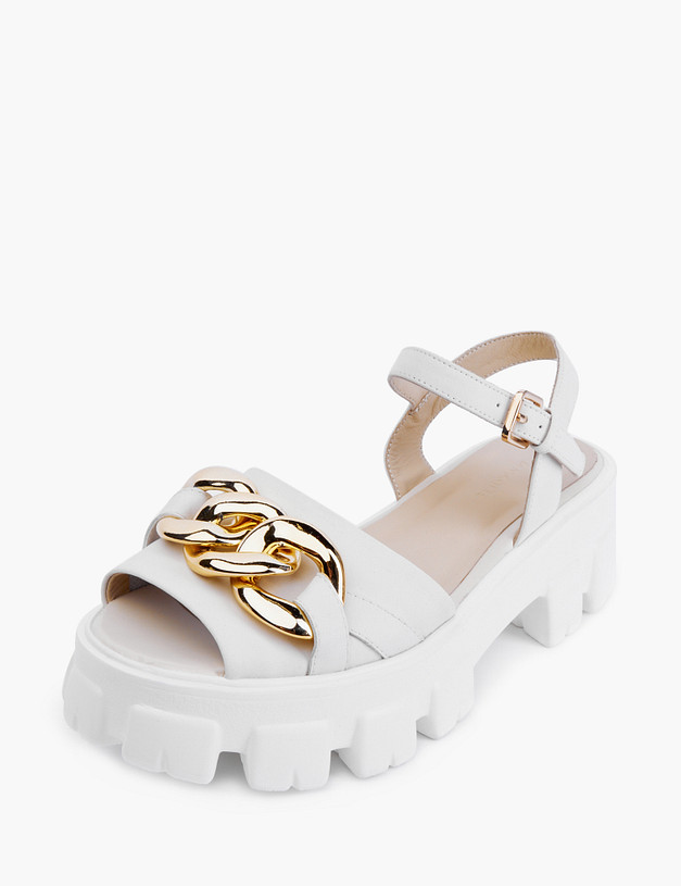 Белые женские сандалии на массивной подошве MASCOTTE 25-210711-0601 | ракурс 2