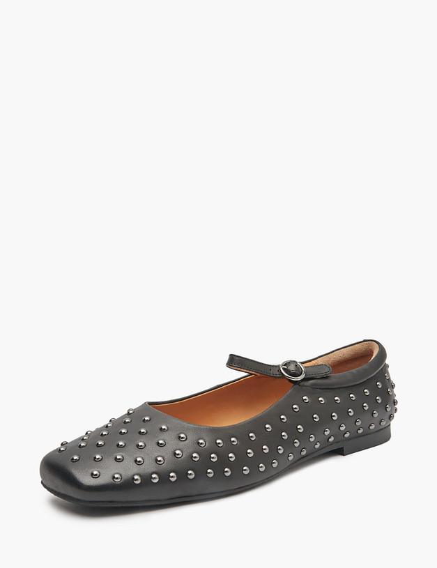 Черные женские балетки MASCOTTE 233-514511-3501M | ракурс 2 Черные женские балетки MASCOTTE 233-514511-3501M | ракурс 2