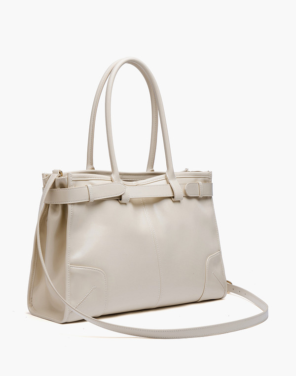 616-6110-601 Сумка женская кож.спилок/текстиль молочн, L, Mascotte