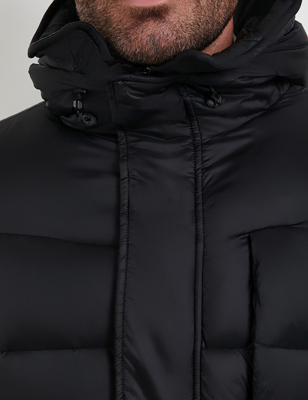 Черная мужская пуховая куртка MASCOTTE 885-5224-2402 | ракурс 6