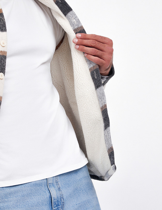 Мужская куртка-рубашка в клетку MASCOTTE 885-4215-7501 | ракурс 4 Мужская куртка-рубашка в клетку MASCOTTE 885-4215-7501 | ракурс 4