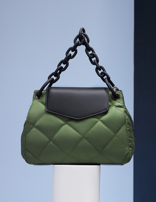 Зеленая женская сумка с цепью MASCOTTE 660-2242-204 | ракурс 2