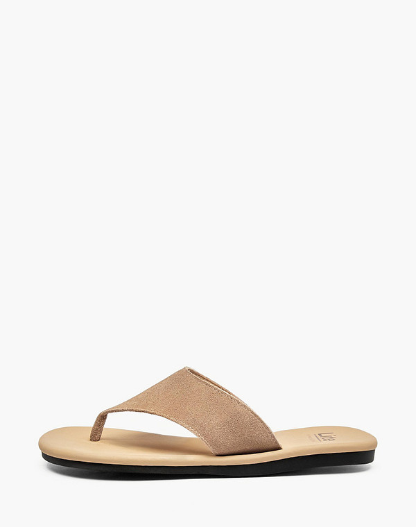 98-611411-0208 Туфли летние женские велюр/нат.кожа беж, Lite by Mascotte