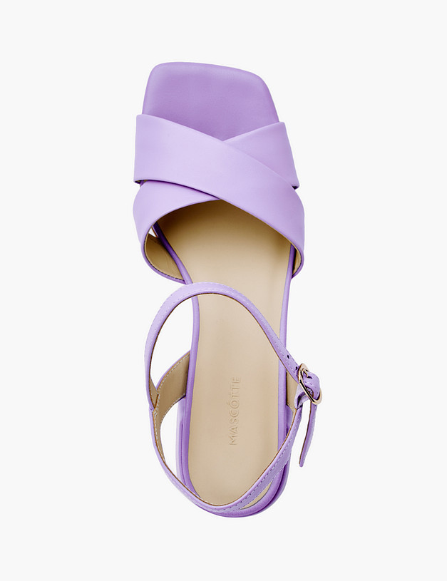 Сиреневые босоножки на низком каблуке MASCOTTE 126-213611-6526M | ракурс 6