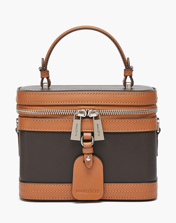 602-6109-609 Сумка женская и.кожа/текстиль корич-рыж, S, Mascotte