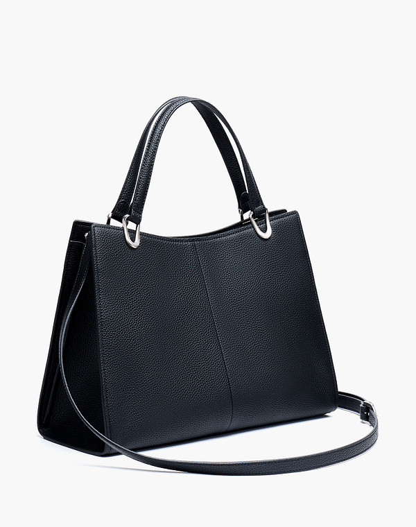 616-6106-602 Сумка женская кож.спилок-и.кожа/текстиль черн, M, Mascotte