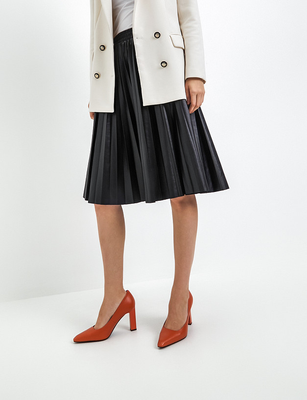 Оранжевые кожаные женские туфли MASCOTTE 172-3202511-7510M | ракурс 1