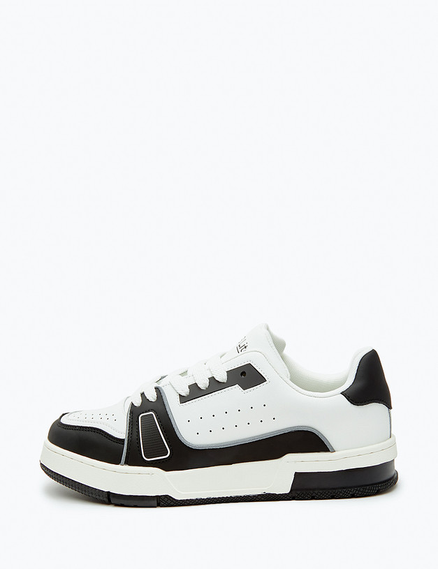 Черно-белые мужские кеды MASCOTTE 128-323621-0601/02 | ракурс 1