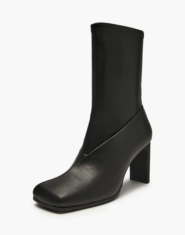 175-5281321-7100М Сапоги женские и.кожа-нат.кожа/ворсин-текстиль черн, Mascotte