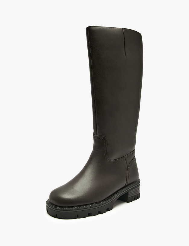 Коричневые женские зимние сапоги MASCOTTE 233-4242431-7171M | ракурс 2