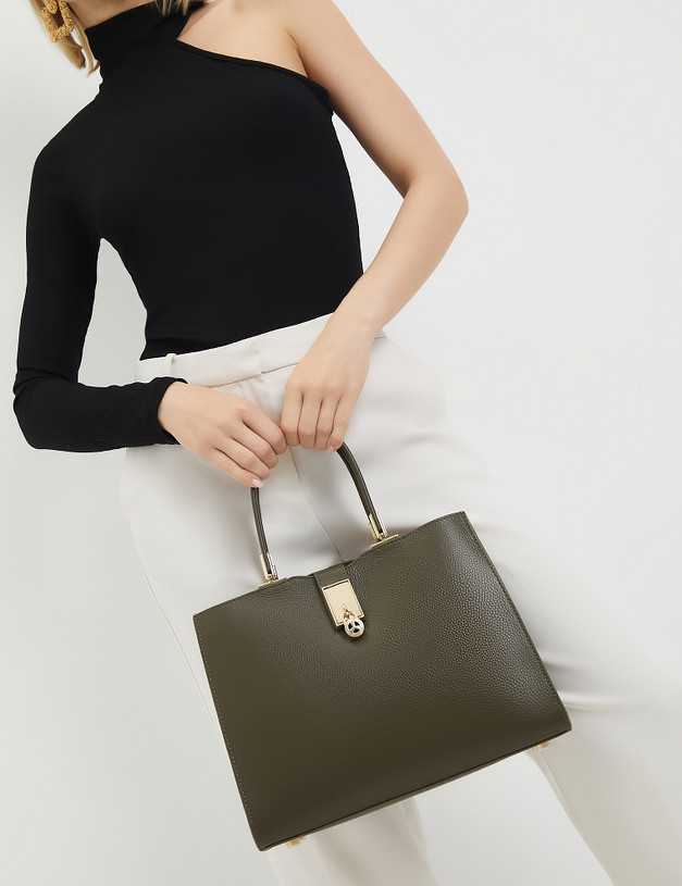 Женская сумка-тоут цвета хаки MASCOTTE 660-3111-104 | ракурс 2