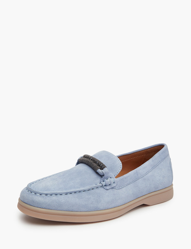 Голубые женские лоферы MASCOTTE 22-5160513-3662M | ракурс 4