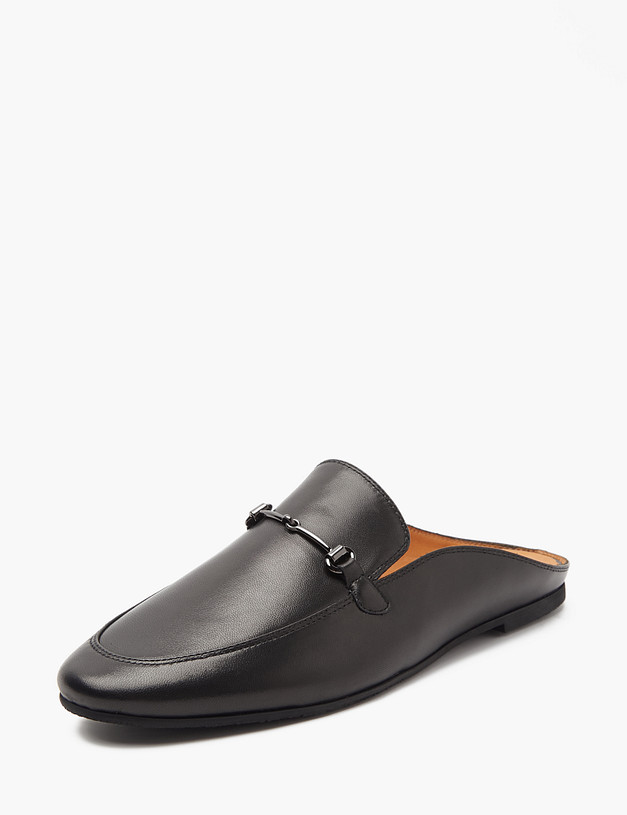 Черные женские мюли из натуральной кожи MASCOTTE 172-4122111-3501M | ракурс 3 Черные женские мюли из натуральной кожи MASCOTTE 172-4122111-3501M | ракурс 3