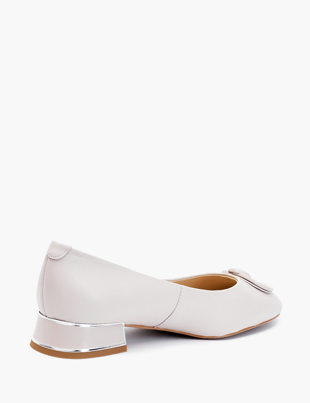 Нюдовые женские туфли на низком каблуке MASCOTTE 126-210511-0508 | ракурс 3