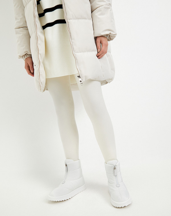 47-3203422-0201 Ботинки женские текстиль/ворсин-нат.кожа бел, Mascotte