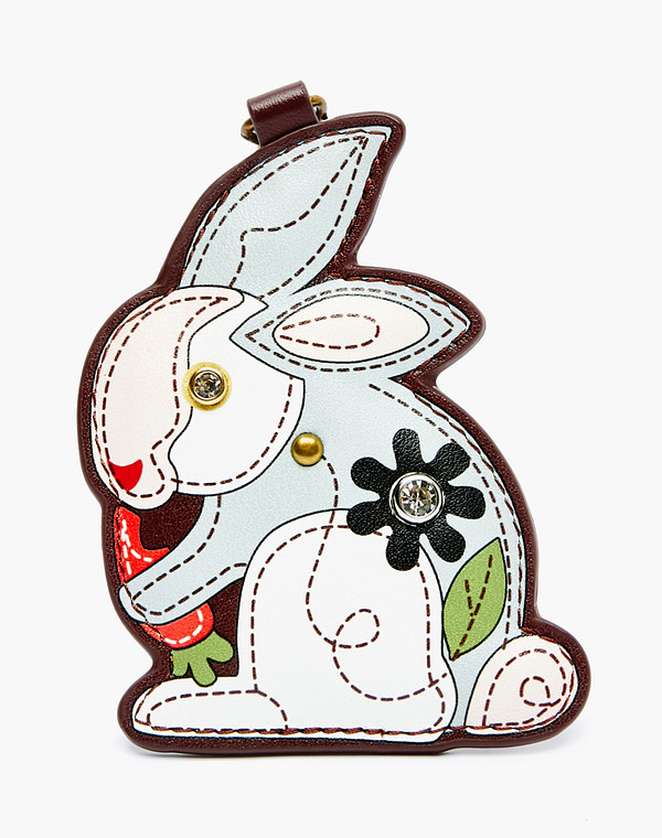 602-2214-611 Брелок жен. и.кожа/б.п. голуб-корич, Mascotte