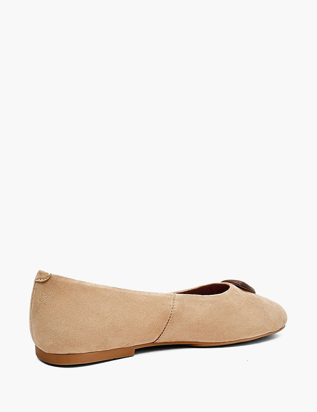 Бежевые женские балетки MASCOTTE 233-6103111-4625M | ракурс 3