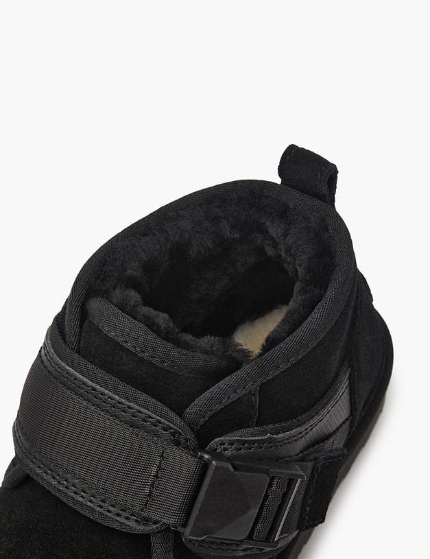 Черные детские ботинки с пряжкой MASCOTTE 234-326438-0202 | ракурс 8