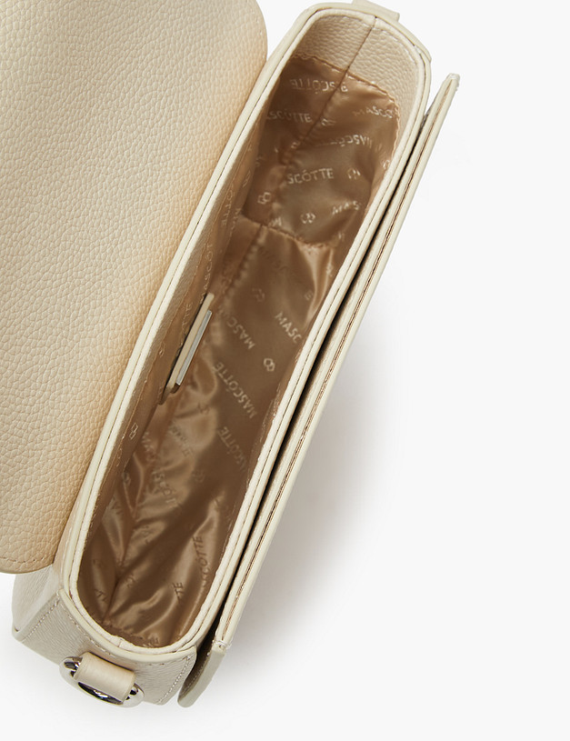 Бежевая женская сумка-седло MASCOTTE 660-3205-108 | ракурс 3 Бежевая женская сумка-седло MASCOTTE 660-3205-108 | ракурс 3