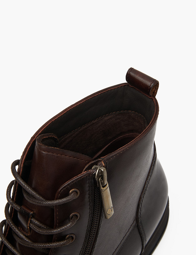 Коричневые кожаные мужские ботинки MASCOTTE 58-322525-0109 | ракурс 6