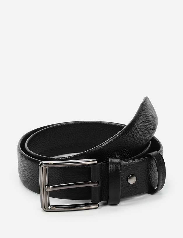 Черный мужской ремень MASCOTTE 727-1108-102 | ракурс 2