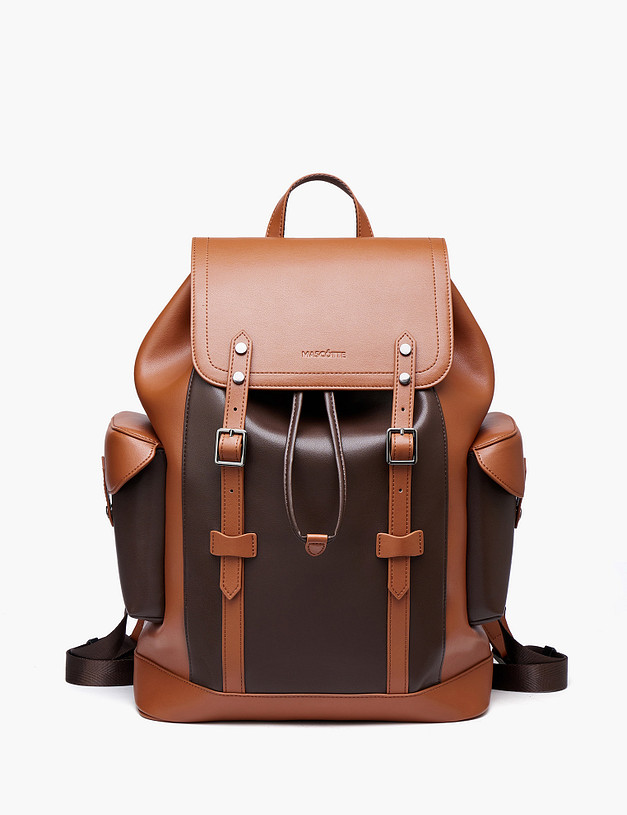 Рыжий мужской рюкзак MASCOTTE 604-5137-609 | ракурс 3 Рыжий мужской рюкзак MASCOTTE 604-5137-609 | ракурс 3