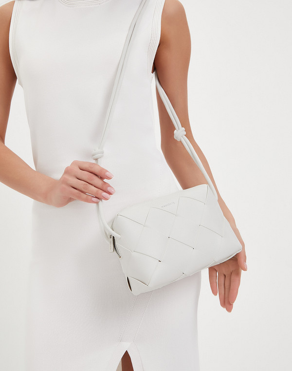 610-4106-601 Сумка женская и.кожа/текстиль бел, S, Mascotte