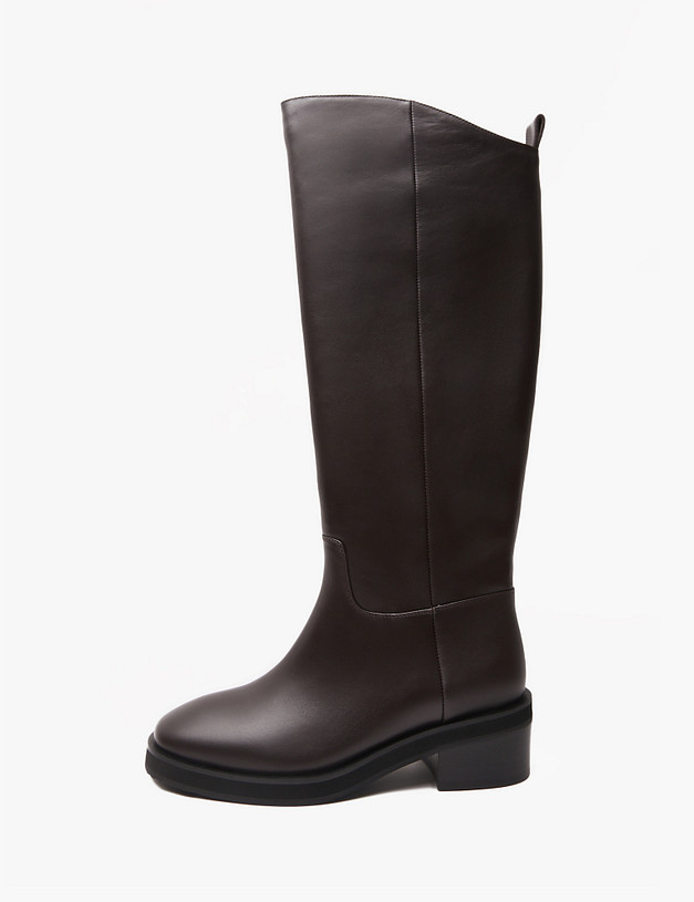 Темно-коричневые женские сапоги MASCOTTE 172-4240221-7160M | ракурс 3 Темно-коричневые женские сапоги MASCOTTE 172-4240221-7160M | ракурс 3