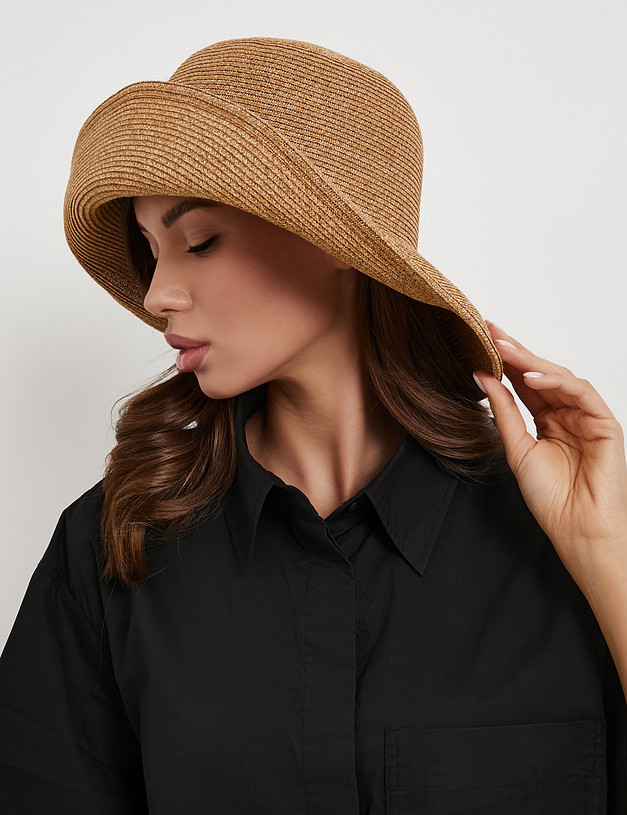 Светло-коричневая женская шляпа MASCOTTE 766-6144-1009 | ракурс 3