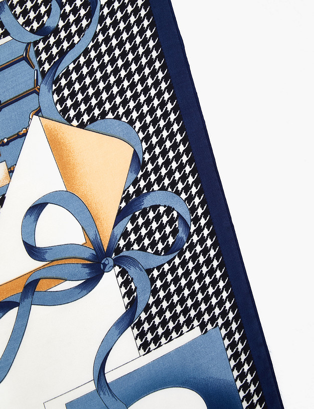 Синий женский платок MASCOTTE 763-4105-2411 | ракурс 3 Синий женский платок MASCOTTE 763-4105-2411 | ракурс 3