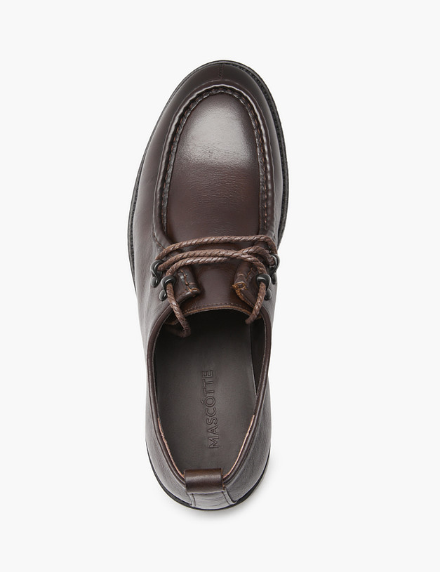 Коричневые мужские полуботинки из натуральной кожи MASCOTTE 58-429111-0109 | ракурс 5