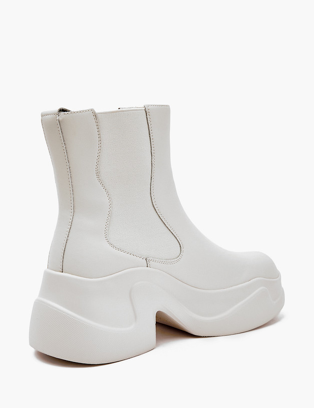 Молочные женские челси на платформе MASCOTTE 234-324721-0601 | ракурс 4