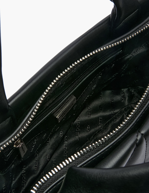 Черная стеганая женская сумка MASCOTTE 670-2207-602 | ракурс 4 Черная стеганая женская сумка MASCOTTE 670-2207-602 | ракурс 4