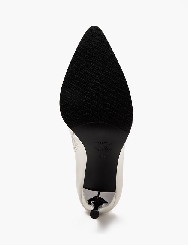 Молочные женские ботильоны на высоком каблуке MASCOTTE 100-410121-7115M | ракурс 5