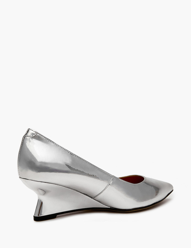 Зеркальные женские туфли на танкетке MASCOTTE 126-420711-0616 | ракурс 4