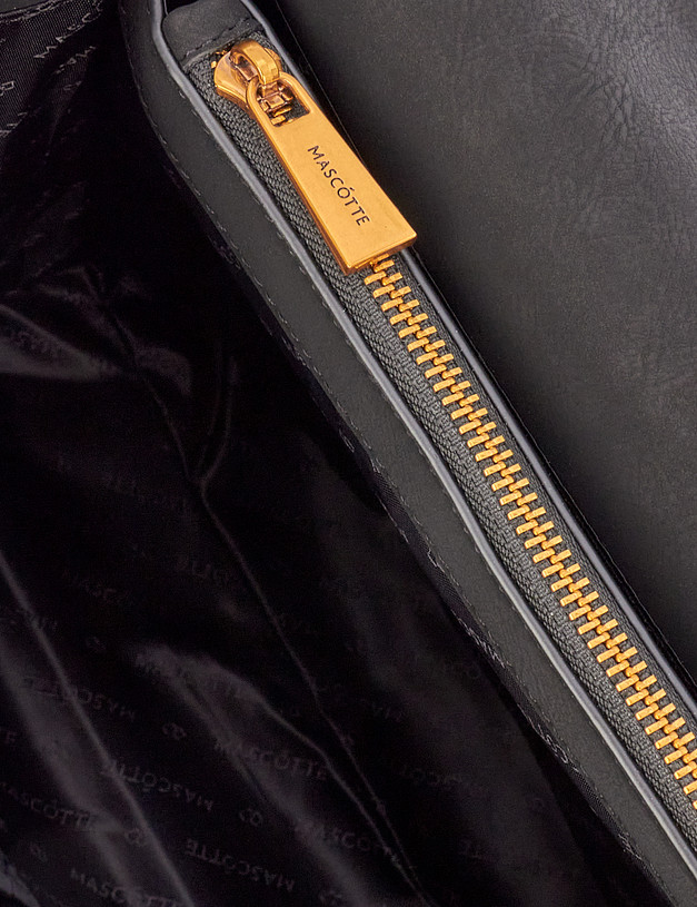 Черная женская сумка из велюра MASCOTTE 604-1219-0202 | ракурс 5