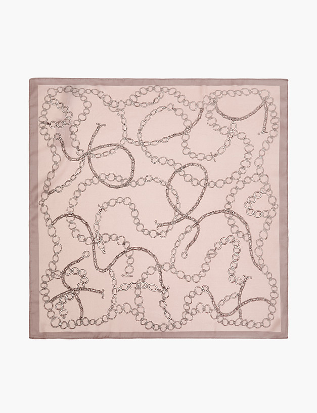 Розовый женский платок с принтом цепей MASCOTTE 763-3211-2406 | ракурс 3 Розовый женский платок с принтом цепей MASCOTTE 763-3211-2406 | ракурс 3