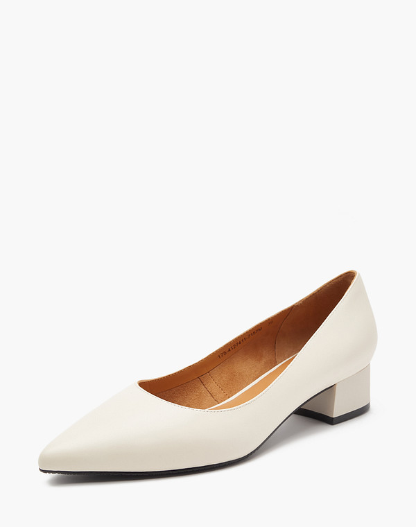 175-4127411-7157M Туфли женские нат.кожа/нат.кожа-текстиль молочн, Mascotte