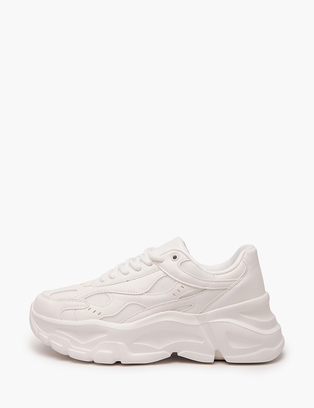 Белые массивные женские кроссовки MASCOTTE 151-310121-0601 | ракурс 1