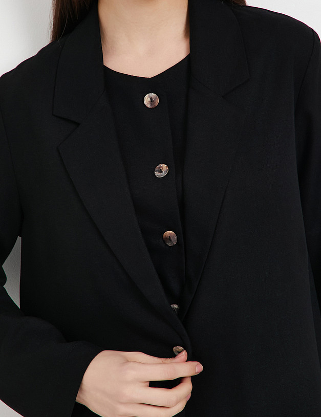 Черный женский жакет MASCOTTE 790-5107-2702 | ракурс 3