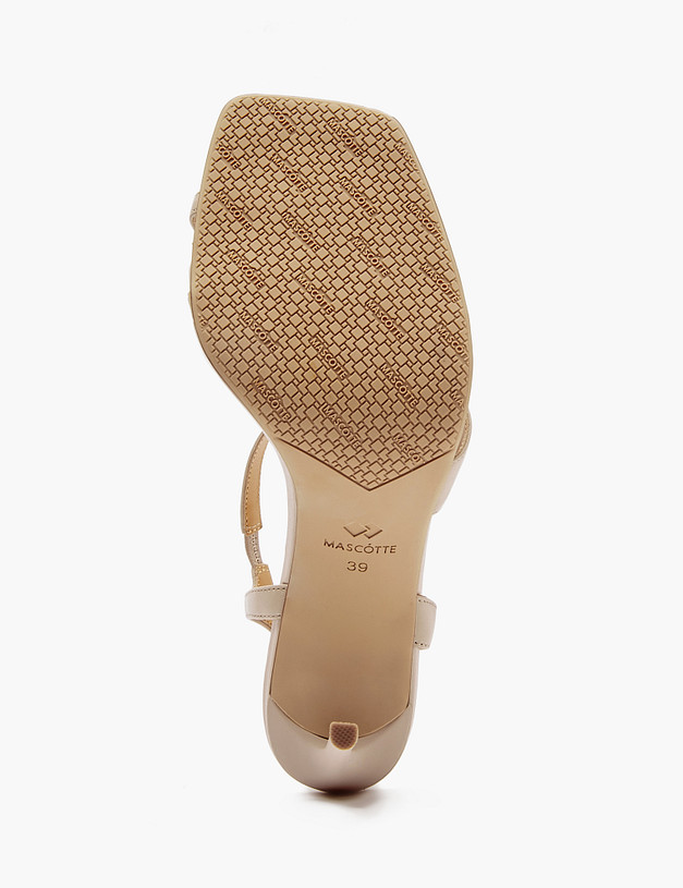 Бежевые женские босоножки на шпильке MASCOTTE 175-412911-3509M | ракурс 5